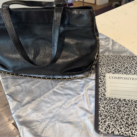 Authentic Chanel Timeless CC Travel Black Leather Women's Tote Bag. - Picture 5 of 16